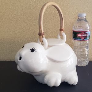 Ceramic bunny teapot